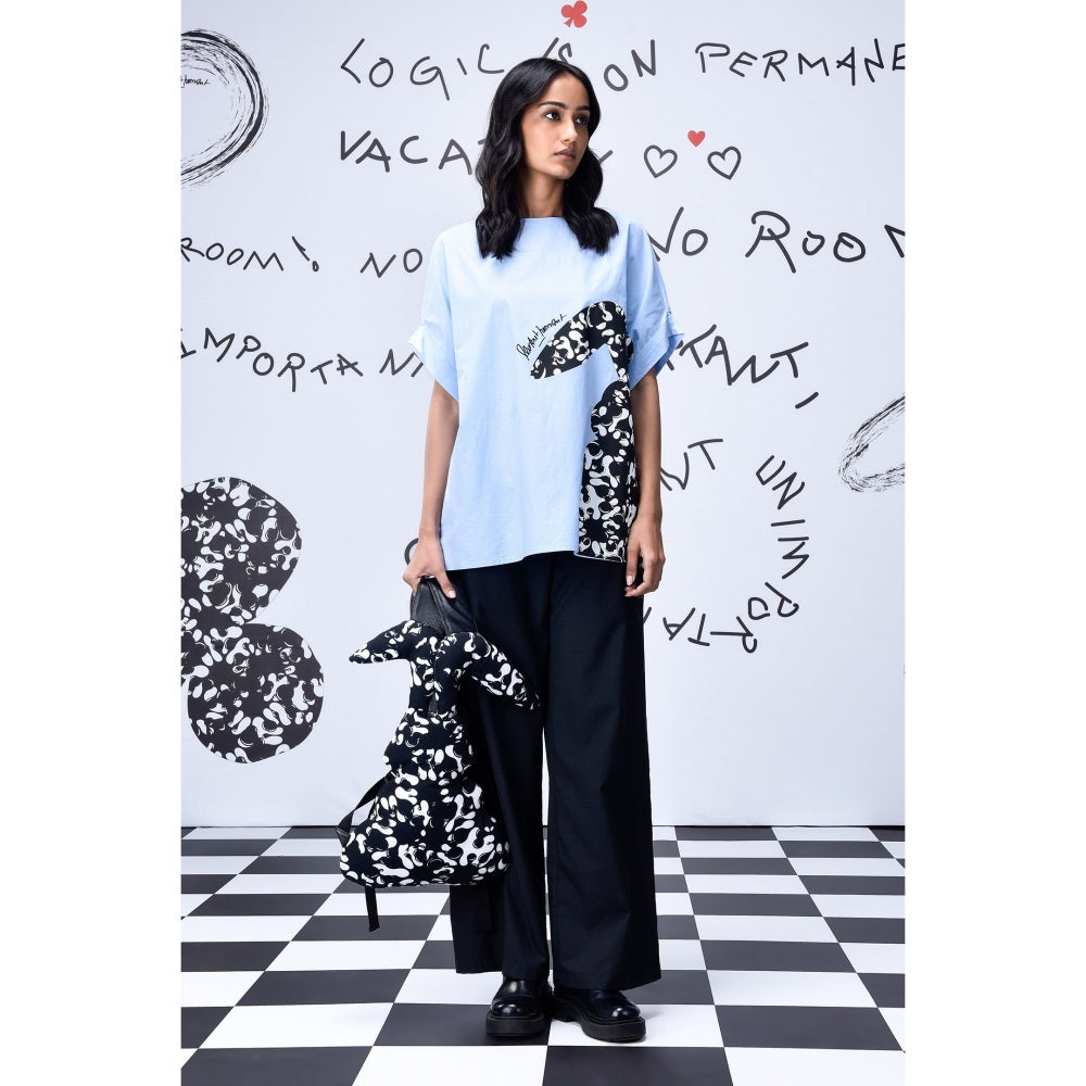 Genes Lecoanet Hemant Rabbit Texture Top- Light Blue