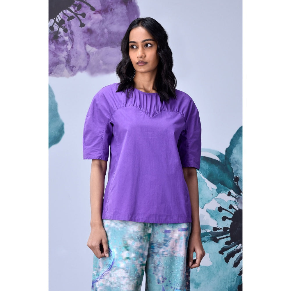 Genes Lecoanet Hemant Gather Heart Top- French Lavender