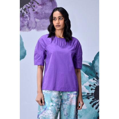 Genes Lecoanet Hemant Gather Heart Top- French Lavender