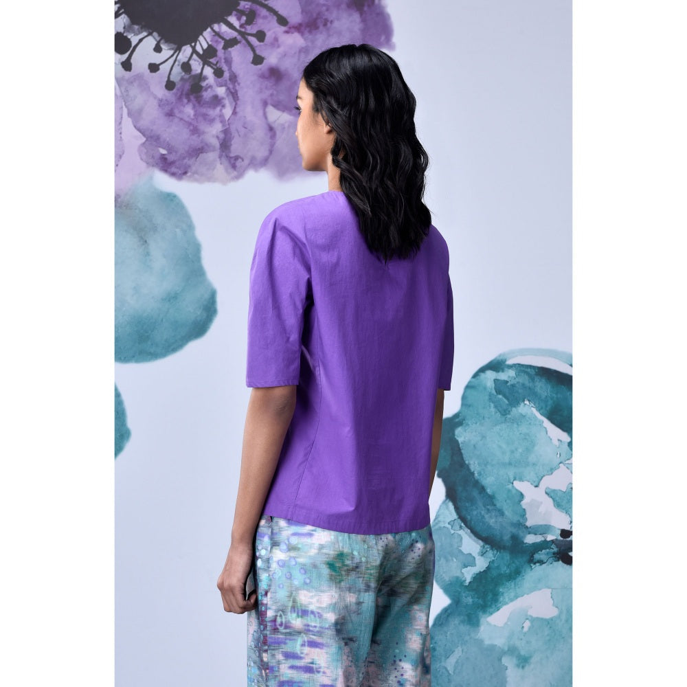 Genes Lecoanet Hemant Gather Heart Top- French Lavender