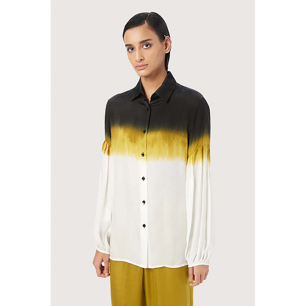 Genes Lecoanet Hemant Easy Fit Button-Up Shirt With Pleated Sleeves