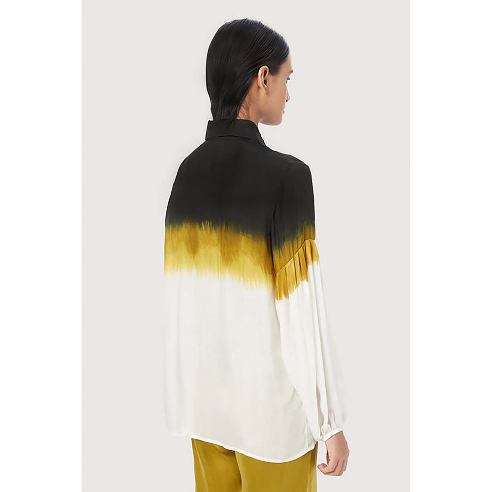 Genes Lecoanet Hemant Easy Fit Button-Up Shirt With Pleated Sleeves