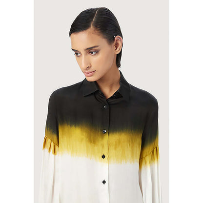 Genes Lecoanet Hemant Easy Fit Button-Up Shirt With Pleated Sleeves