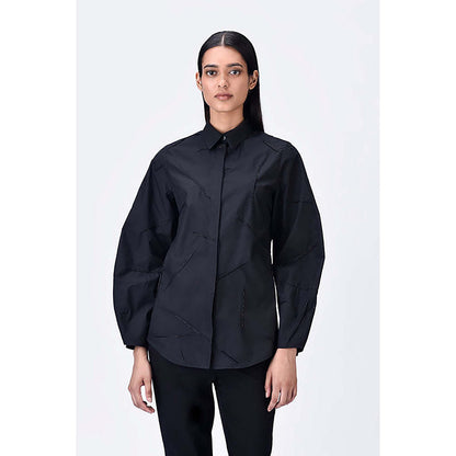 Genes Lecoanet Hemant Regular Fit Giza Cotton Shirt With Bead Embroidery