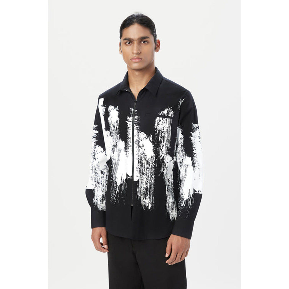 Genes Lecoanet Hemant Regular Fit Shirt With Zipper Front Opening