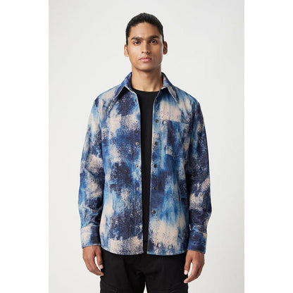 Genes Lecoanet Hemant Relaxed Fit Button-Up Shirt With All-Over Textured Print