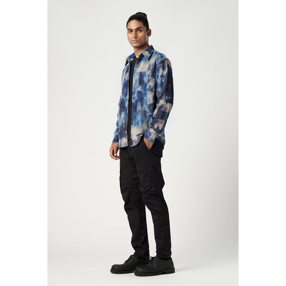 Genes Lecoanet Hemant Relaxed Fit Button-Up Shirt With All-Over Textured Print