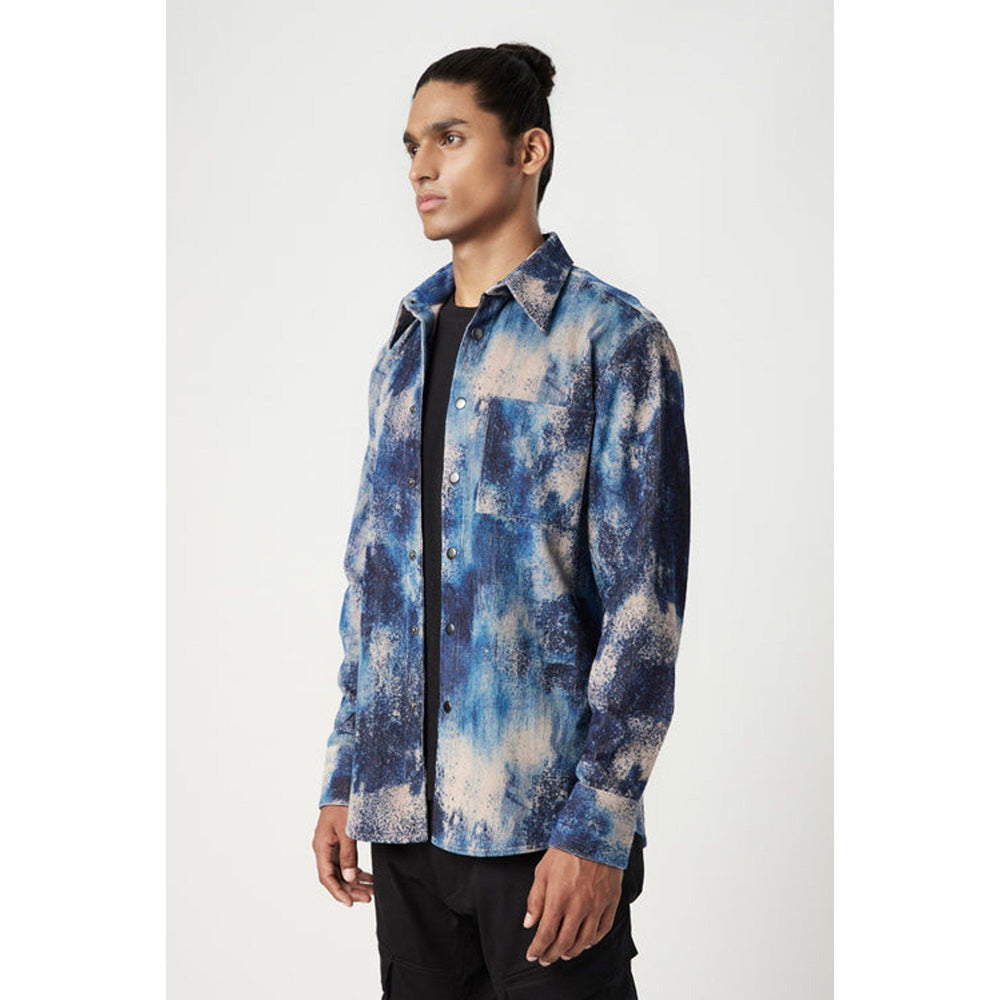 Genes Lecoanet Hemant Relaxed Fit Button-Up Shirt With All-Over Textured Print