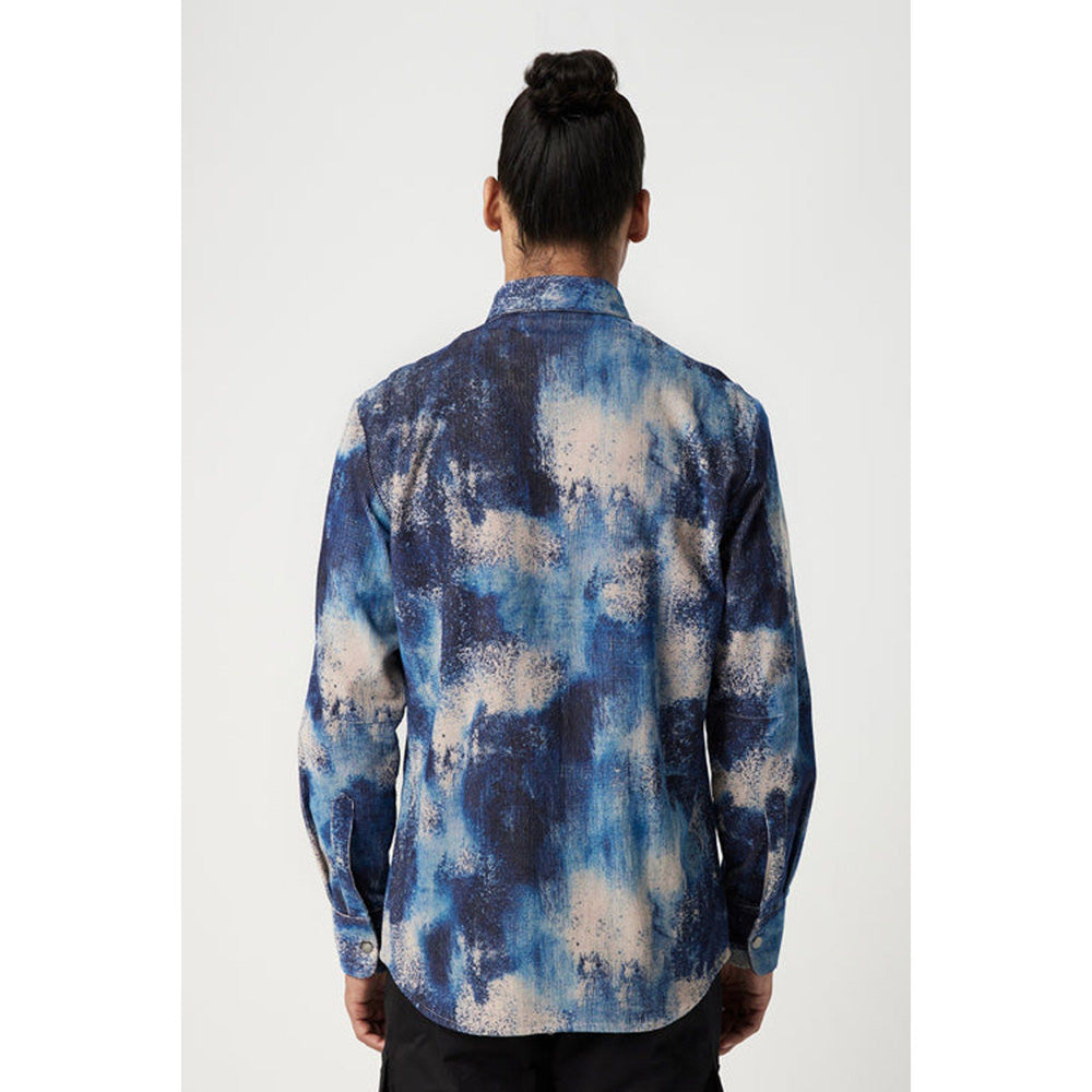 Genes Lecoanet Hemant Relaxed Fit Button-Up Shirt With All-Over Textured Print