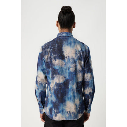 Genes Lecoanet Hemant Relaxed Fit Button-Up Shirt With All-Over Textured Print