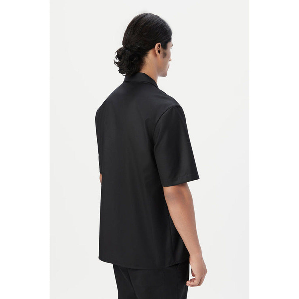 Genes Lecoanet Hemant Relaxed Fit Half Sleeve Shirt With Beads Embroidery