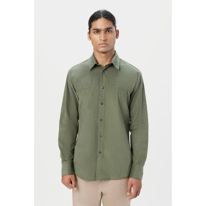 Genes Lecoanet Hemant Classic Fit Button-Up Shirt With Detailed Seam Construction