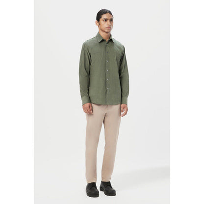 Genes Lecoanet Hemant Classic Fit Button-Up Shirt With Detailed Seam Construction