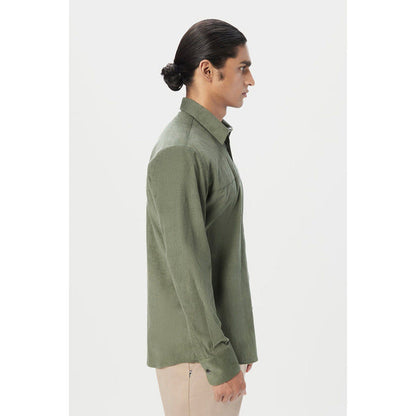 Genes Lecoanet Hemant Classic Fit Button-Up Shirt With Detailed Seam Construction