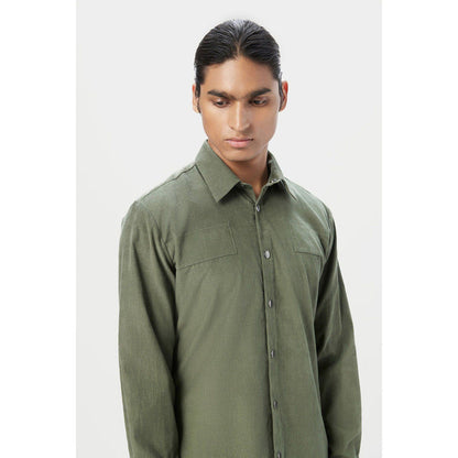 Genes Lecoanet Hemant Classic Fit Button-Up Shirt With Detailed Seam Construction