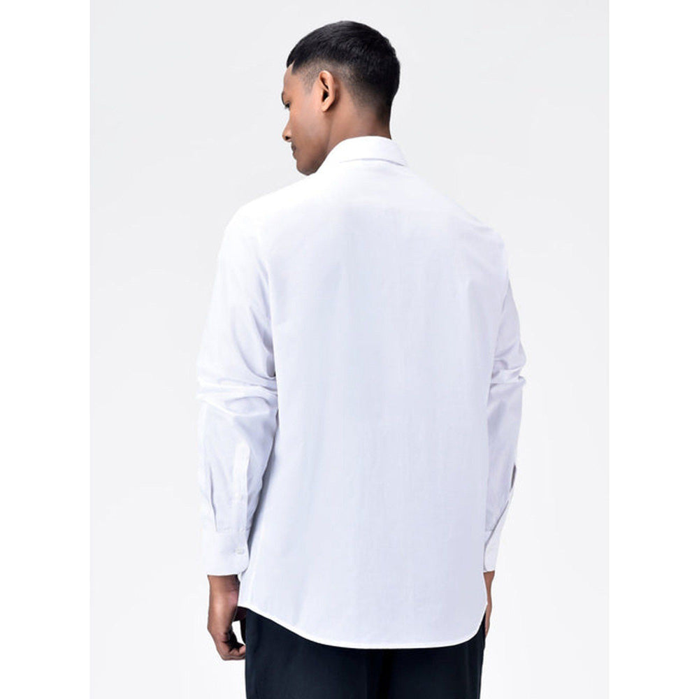 Genes Lecoanet Hemant Regular Fit Mens Solid Button-Up Shirt-White