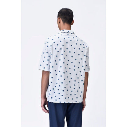 Genes Lecoanet Hemant Cuban Collar Shirt With Uv Flower Print