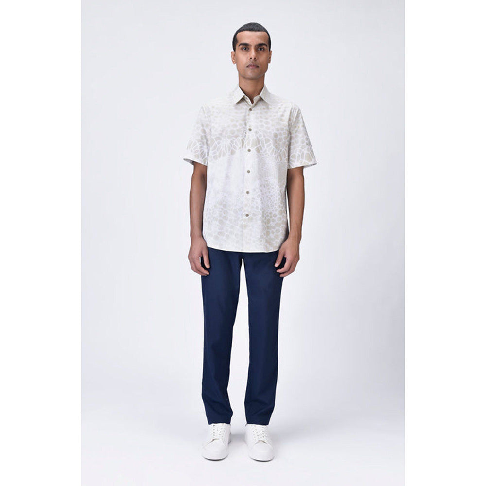 Genes Lecoanet Hemant Regular Fit Half Sleeve Shirt With Microcell Print