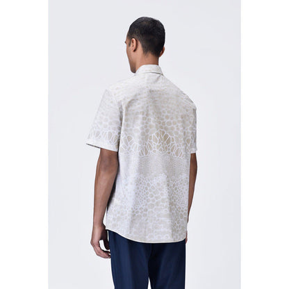 Genes Lecoanet Hemant Regular Fit Half Sleeve Shirt With Microcell Print
