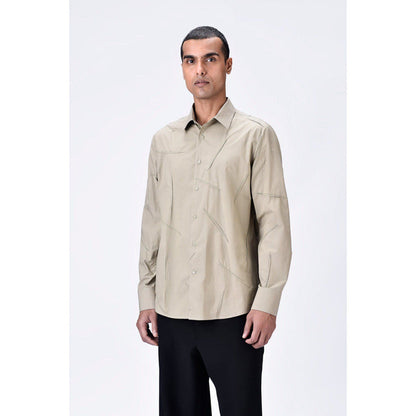 Genes Lecoanet Hemant Regular Fit Giza Cotton Poplin Shirt With Dart Details