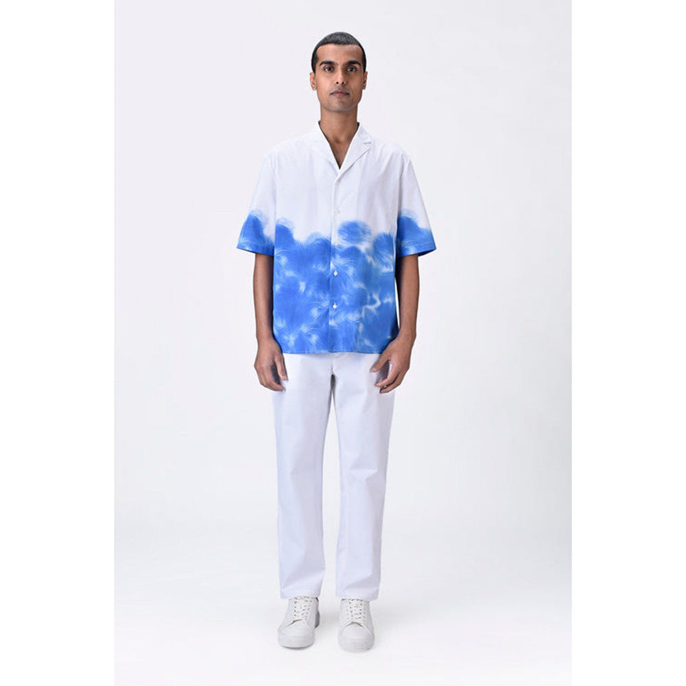 Genes Lecoanet Hemant Giza Cotton Cubon Collar Shirt Uv Print