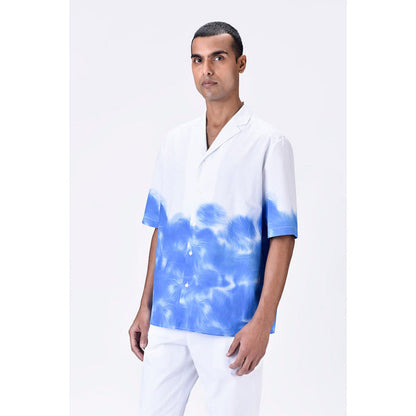 Genes Lecoanet Hemant Giza Cotton Cubon Collar Shirt Uv Print