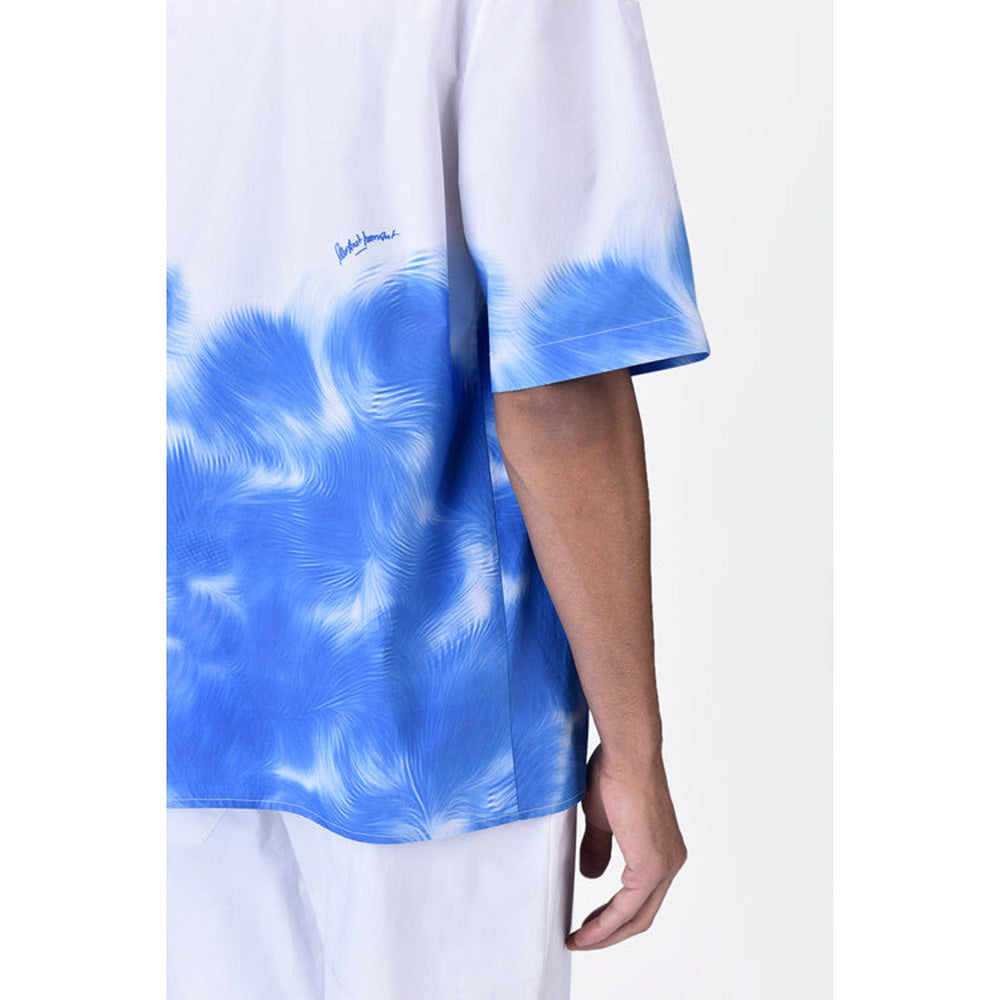 Genes Lecoanet Hemant Giza Cotton Cubon Collar Shirt Uv Print