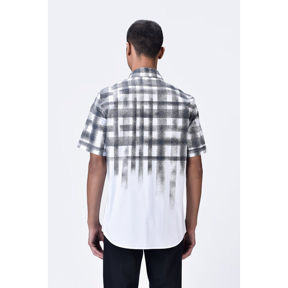 Genes Lecoanet Hemant White Giza Cotton Poplin Half Sleeve Shirt