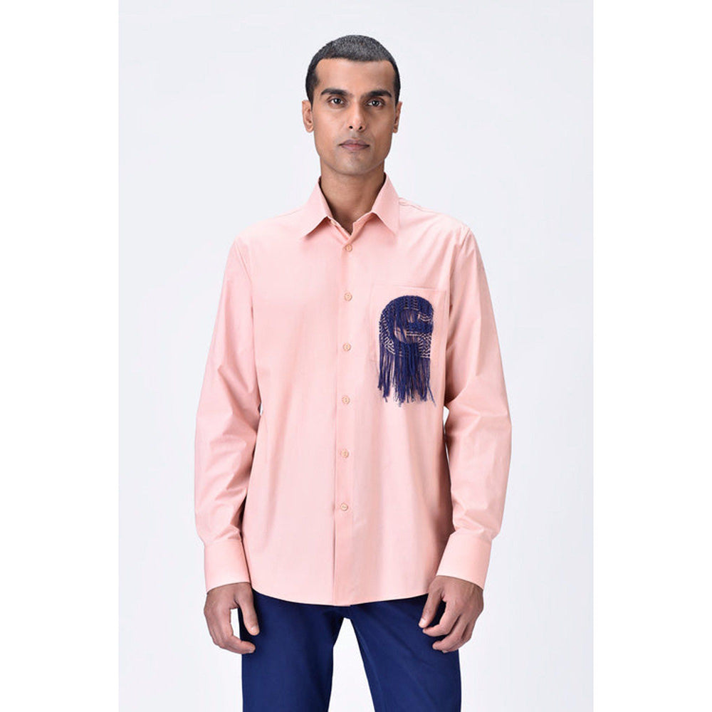 Genes Lecoanet Hemant Giza Cotton Poplin Shirt - Pink