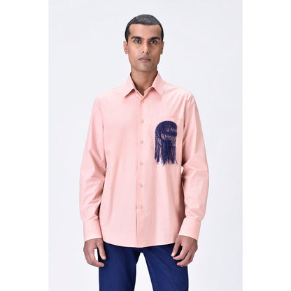 Genes Lecoanet Hemant Giza Cotton Poplin Shirt - Pink