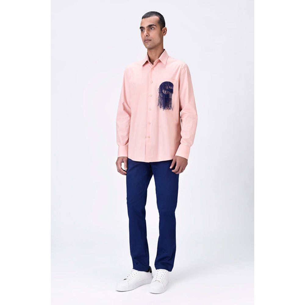 Genes Lecoanet Hemant Giza Cotton Poplin Shirt - Pink