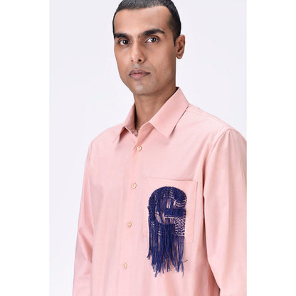 Genes Lecoanet Hemant Giza Cotton Poplin Shirt - Pink