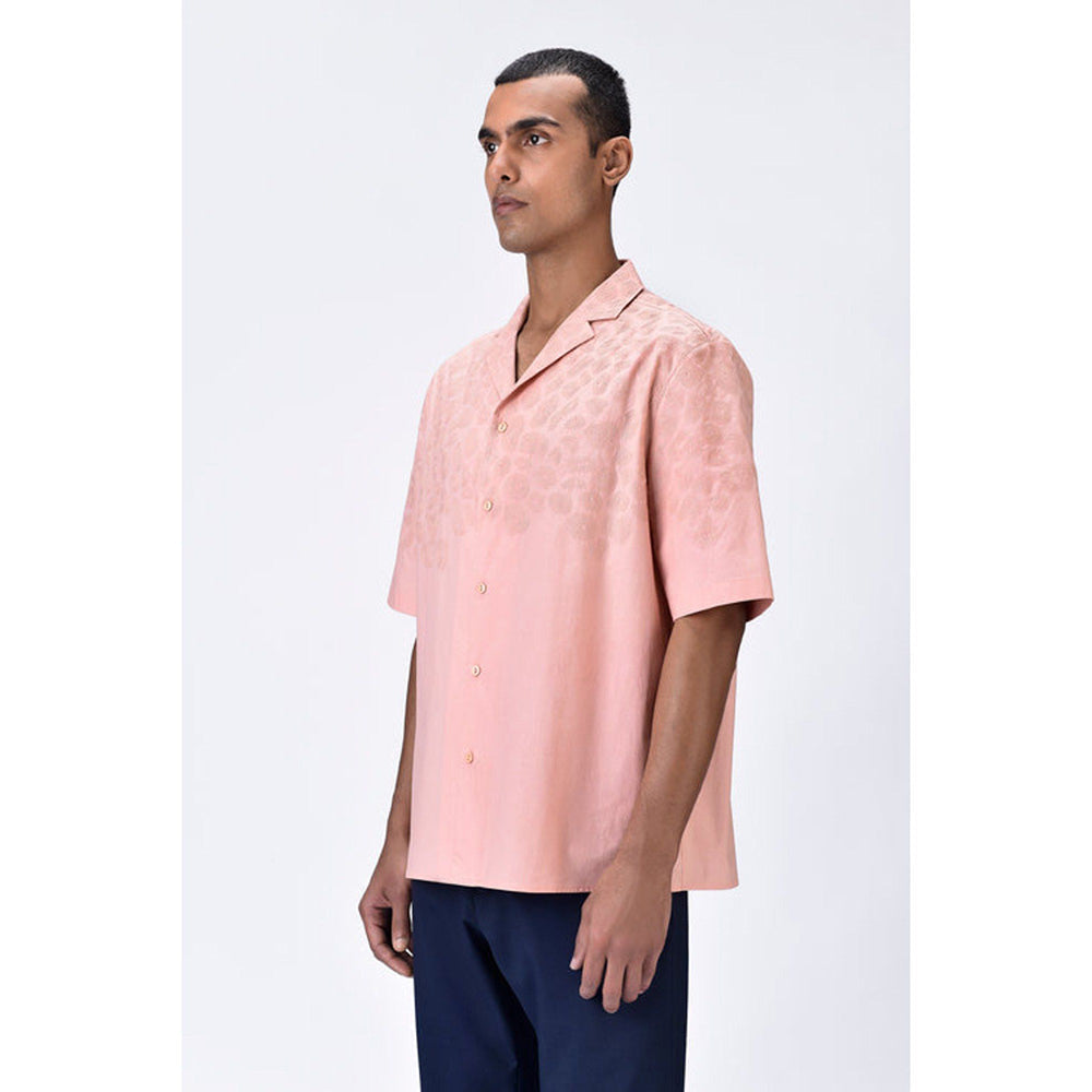 Genes Lecoanet Hemant Giza Cotton Poplin Easy Fit Cuban Collar Shirt
