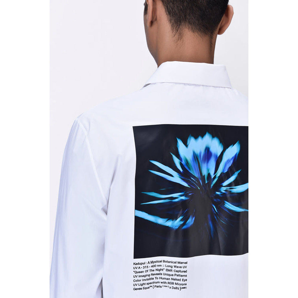Genes Lecoanet Hemant Mens Shirt With Uv Flower Sticker On Back