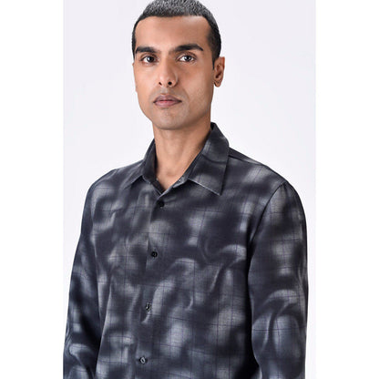 Genes Lecoanet Hemant Regular Fit Button-Up Shirt With Aurora Check Print