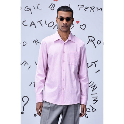Genes Lecoanet Hemant Solid Regular Fit Shirt- Smoothie Pink