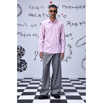 Genes Lecoanet Hemant Solid Regular Fit Shirt- Smoothie Pink