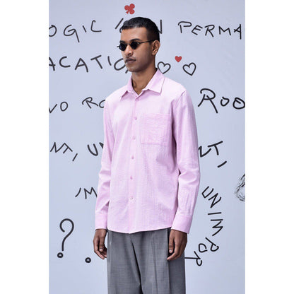 Genes Lecoanet Hemant Solid Regular Fit Shirt- Smoothie Pink