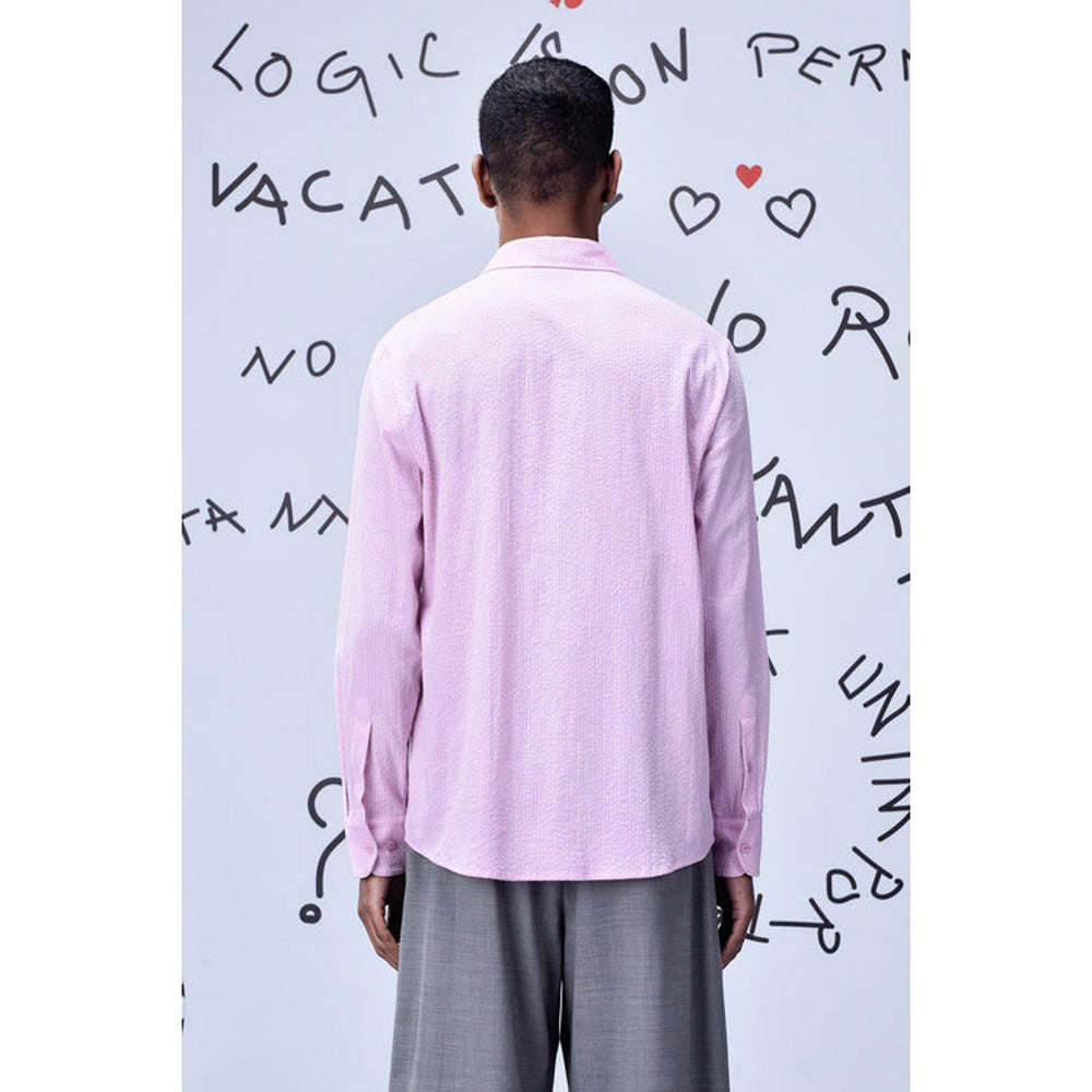 Genes Lecoanet Hemant Solid Regular Fit Shirt- Smoothie Pink