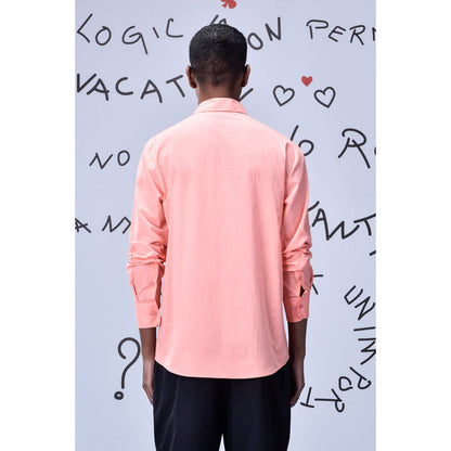 Genes Lecoanet Hemant Malmal Formal Regular Fit Shirt- Beige Rosie