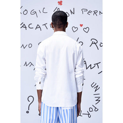 Genes Lecoanet Hemant Malmal Formal Regular Fit Shirt- White