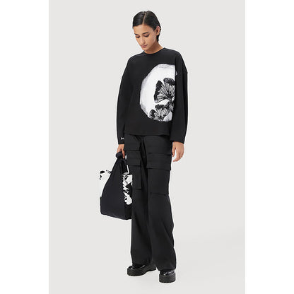 Genes Lecoanet Hemant Easy Fit Round Neck Sweatshirt With Ginkgo Stamp Print