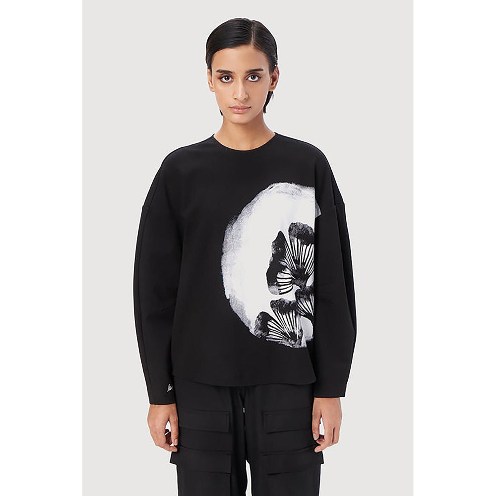 Genes Lecoanet Hemant Easy Fit Round Neck Sweatshirt With Ginkgo Stamp Print