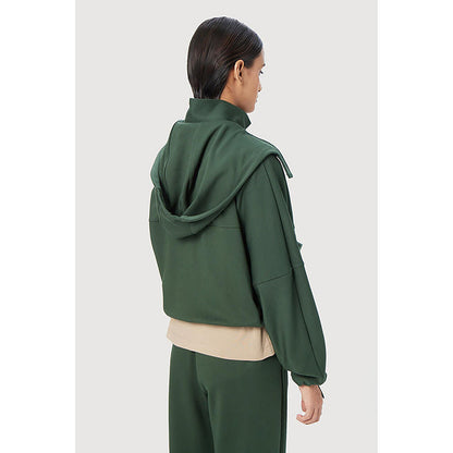 Genes Lecoanet Hemant Easy Fit Hoodie With Adjustable Elasticated Waist - Forest Green