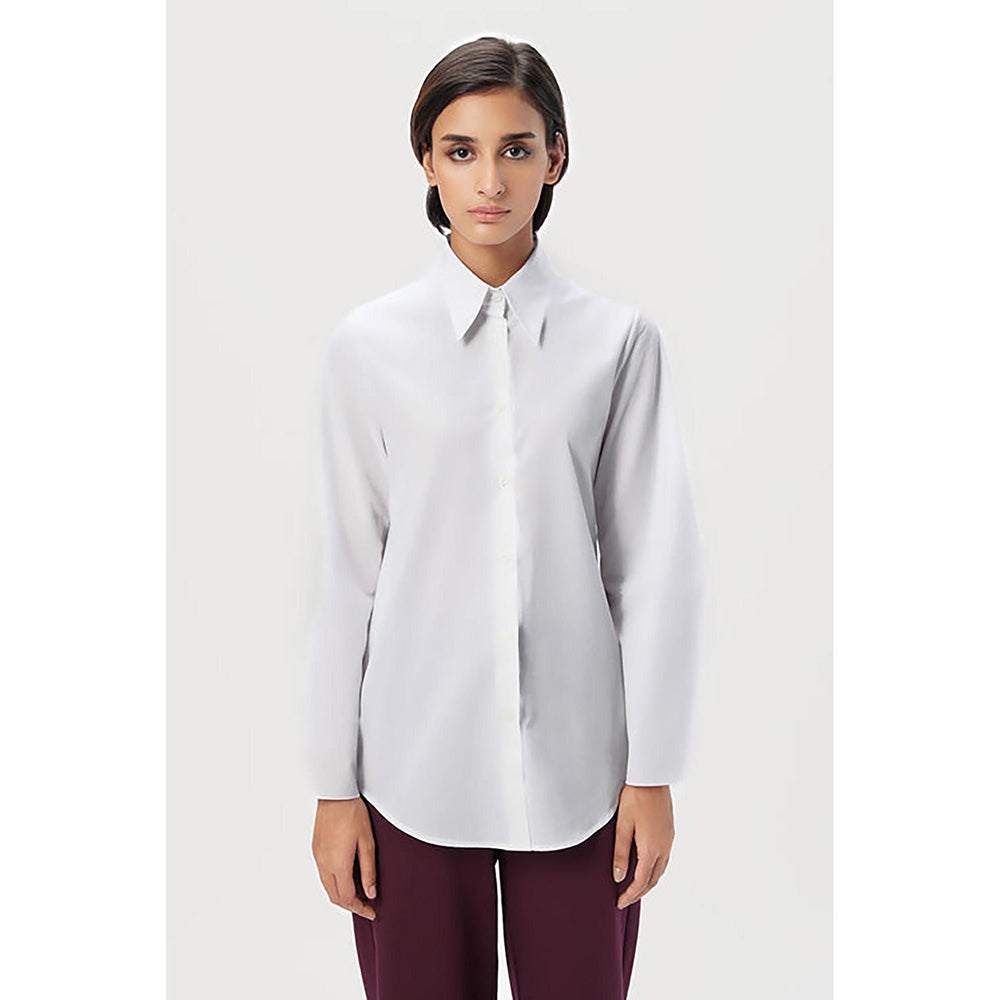Genes Lecoanet Hemant Slim Fit Button-Up Shirt With Bell Sleeves And A Striking Fish Print