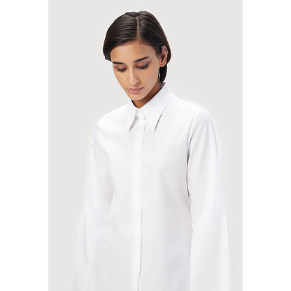Genes Lecoanet Hemant Slim Fit Button-Up Shirt With Bell Sleeves And A Striking Fish Print