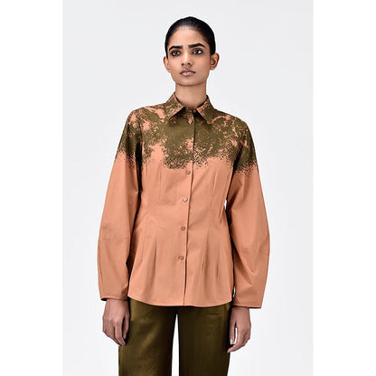 Genes Lecoanet Hemant Regular Fit Button-Up Shirt With Canopy Print