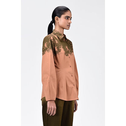 Genes Lecoanet Hemant Regular Fit Button-Up Shirt With Canopy Print