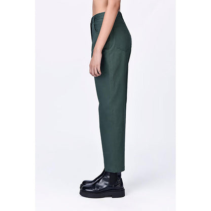 Genes Lecoanet Hemant Cotton Heavy Twill Cropped Trousers - Green