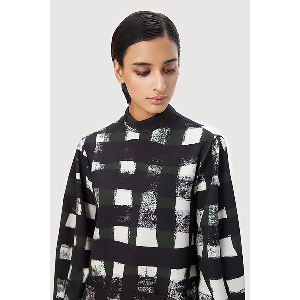 Genes Lecoanet Hemant Easy Fit Sweatshirt With All-Over Large Checks Print